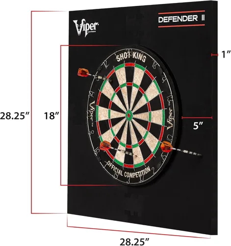 Vista 3 de Viper Defender II - Juego de tablero de dardos con punta de acero y sisal/cerdas
