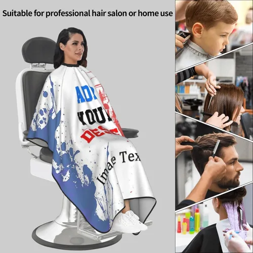 Vista 4 de Capa de corte de pelo personalizada para hombres, capa de peluquería personalizada, capas de peluquería de peluquería, capa impermeable para corte