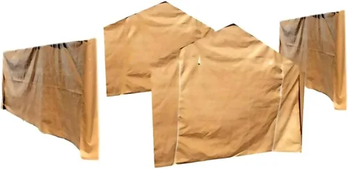 Vista 4 de Juego de lona de toldo de 10 x 20 pulgadas (5 piezas) para paneles y juego superior de lona con cenefa para cochera