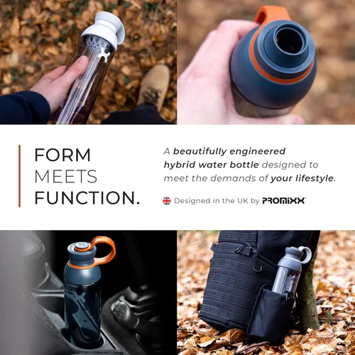 Vista 4 de Promixx FORM - Botella mezcladora de proteínas, una calidad prémium para infusiones e hidratación, botella de gimnasio duradera, tapa a prueba