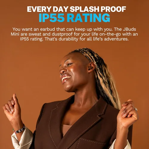 Vista 7 de JLab JBuds Mini Tones True Wireless Auriculares Inalámbricos Bluetooth + Funda de Carga, (4625 W), IP55 a Prueba de Sudor y Polvo, Bluetooth