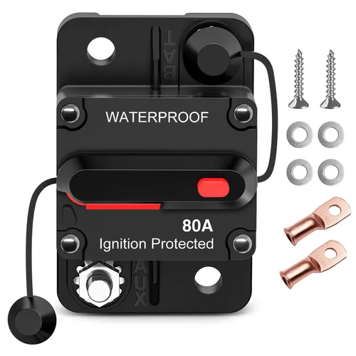Vista 17 de Nilight - Interruptor de circuito en línea reseteable de 30A, portafusibles de reinicio manual de 12-24V CC, protección contra sobrecargas de 3-15