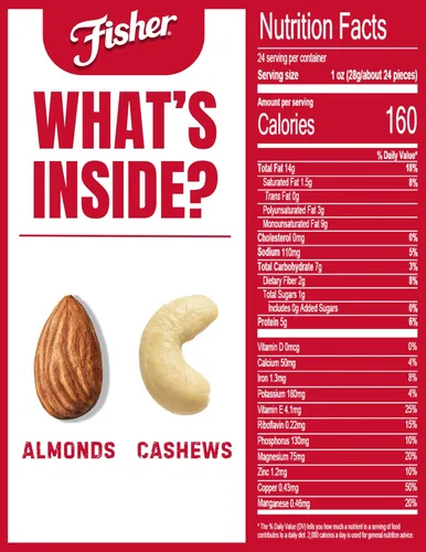 Vista 2 de FISHER Oven Roasted Never Fried - Mezcla de frutos secos asados al horno, nunca fritos