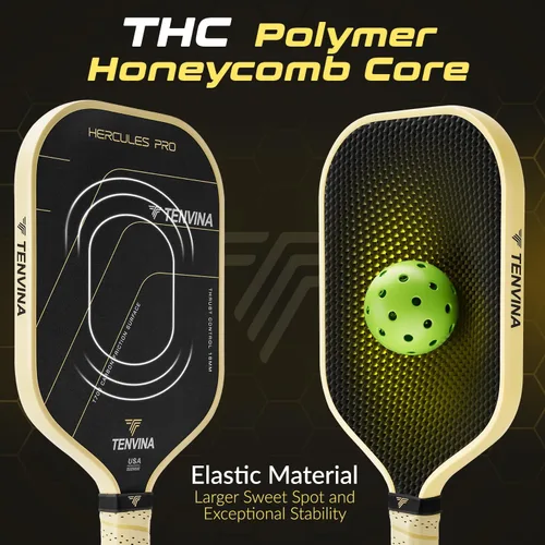 Vista 4 de TENVINA Pickleball Paddles, Thermoformed T700SC Carbon Fiber Pickleball Paddle, Pickle Ball Paddle USAPA Approved with Dominant Power and Larger
