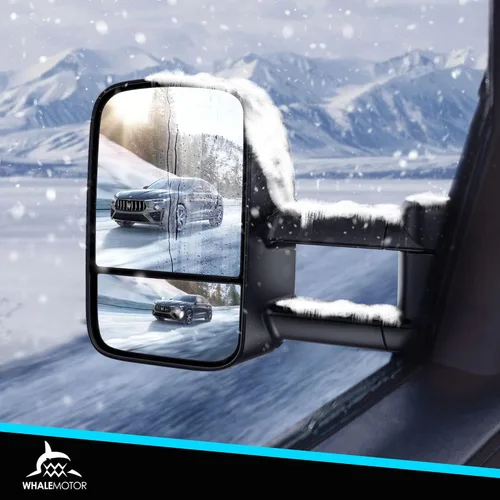 Vista 5 de Espejos de remolque compatibles con Chevy GMC C/K 1500 2500 3500 1988-1998, espejos laterales de remolque extendidos plegables manuales