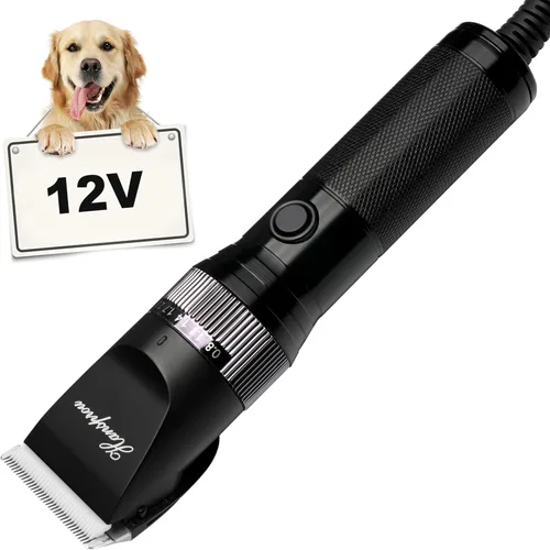 Cortapelos para perros para aseo, cortadora profesional de 12 V, recortadora de pelo de mascotas con cable resistente, recortadora de pelo para