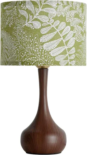 Lámpara de mesita de noche vintage estilo bohemio para dormitorio, con patrón de madera roja, hierro de mediados de siglo, moderna lámpara 1 paquete