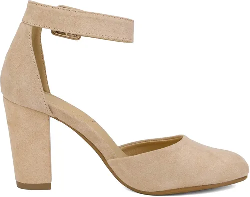 Vista 3 de DREAM PAIRS - Zapatos de tacón alto para mujer con puntera cerrada para bodas