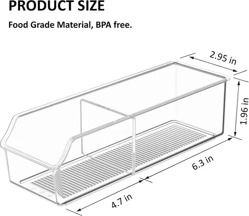 Vista 4 de FUCDTEFC Organizador de bolsas de té, caja de almacenamiento para bolsa de té, cajón de plástico transparente para paquetes de té, paquete