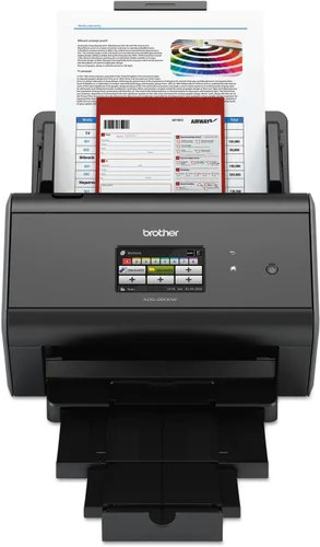 Brother Escáner de documentos inalámbrico ImageCenter ADS-2800W, escaneo de varias páginas, pantalla táctil a color, optimización de imagen