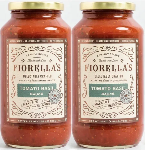 Vista 10 de Fiorella's Fra Diavolo, Salsa Arrabbiata - Salsa de tomate hecha con ingredientes frescos - Sin aceite de semilla, sin azúcar añadido, sin