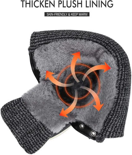 Vista 3 de Botas de nieve para mujer, a media pantorrilla, antideslizantes, resistentes al agua, zapatos de invierno