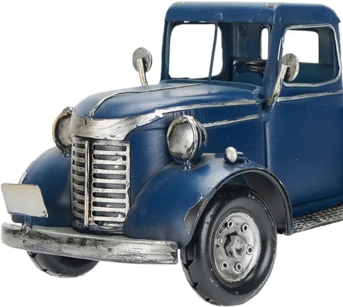 Vista 7 de SOFFEE DESIGN Vehículos coleccionables clásicos de 12 pulgadas, decoración de hierro modelo Pick-up, figura coleccionable, soporte de vino de Azul