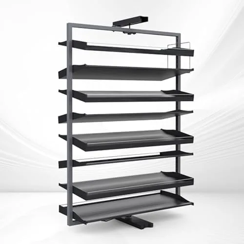 Vista 25 de 360-Degree Rotating Shoe Organizer - Space-Saving Hidden Shoe Cabinet for Entryway, Stylish Shoe Rack for Living Room & Hallway Storage