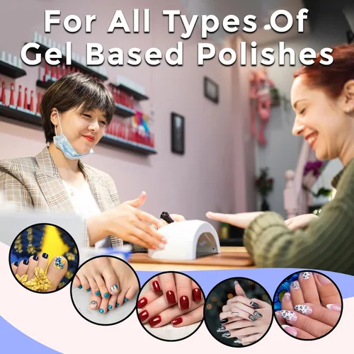 Vista 4 de Lámpara de uñas UV/LED – Luz de uñas para esmalte de uñas de secado rápido – Secador de uñas estilo salón para mujeres elegantes – Lámpara secadora