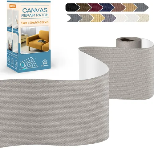 Vista 132 de KING MOUNTAIN Cinta de reparación de lona, parche para equipos para exteriores, 4 x 63 pulgadas, impermeable, autoadhesiva para reparar cubiertas