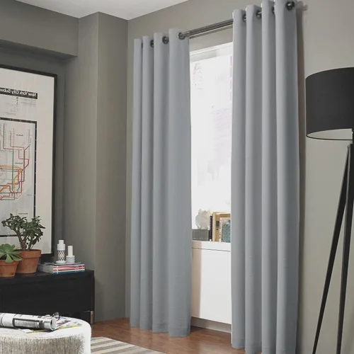 Vista 19 de Gorgeous Home - Panel de cortina de ventana de lino K92 de 1 pieza, liso, con ojales de bronce, 3 capas de forro de espuma, 100% térmica