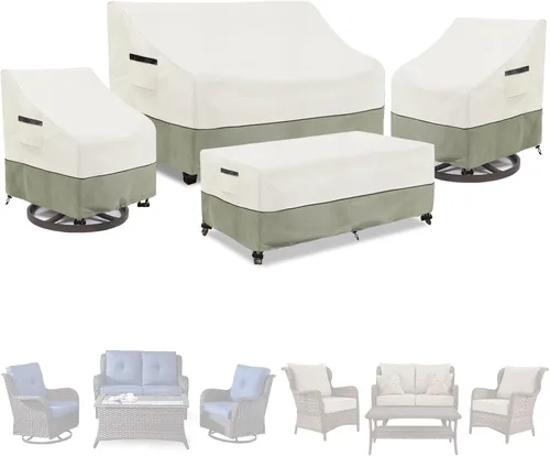 Vista 10 de Paquete de 2 fundas para sillas Adirondack de patio, impermeables, resistentes, para exteriores, fundas para sillas de patio Adirondack para sillas