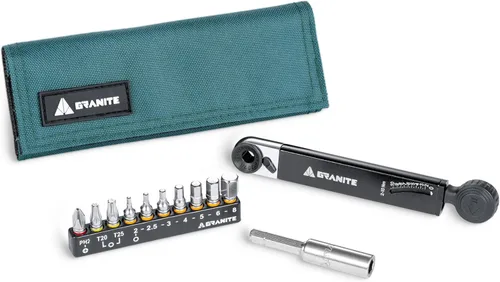 Vista 9 de Granite Rocknroll TQ - Kit de herramientas para bicicleta de trinquete de torque, kit multiherramienta para bicicleta con 10 brocas de herramienta