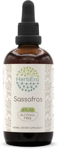 Vista 6 de Sassafras B60 - Tintura de extracto de hierbas sin alcohol, gotas líquidas concentradas de sasafras naturales (Sassafras albidum) Corteza de raíz