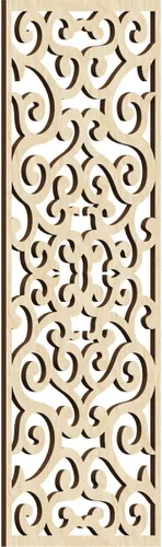 Vista 92 de 9 3/8 pulgadas de ancho x 24 3/8 pulgadas de alto x 1/4 pulgadas de alto, paneles de pared de madera con calado, cereza