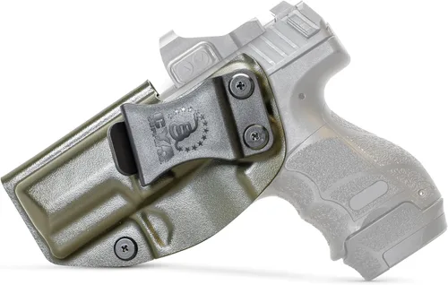 Vista 91 de CYA Supply Co. Funda para llevar armas dentro del cinturón, lista para ópticos (verde OD) IWB, para llevar armas ocultas, dentro de la cintura