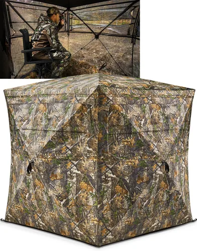 Vista 8 de TIDEWE Hunting Blind 270°See Through with Carrying Bag for Turkey Hunting, Pop Up Ground Blinds, Portable Resilient Hunting Tent