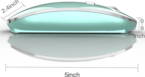 Vista 5 de Mouse inalámbrico para MacBook Pro, MacBook Air, MacBook Laptop, Mac, iMac, computadora de escritorio, Chromebook, Win7/8/10/11, PC, HP, Dell Azul