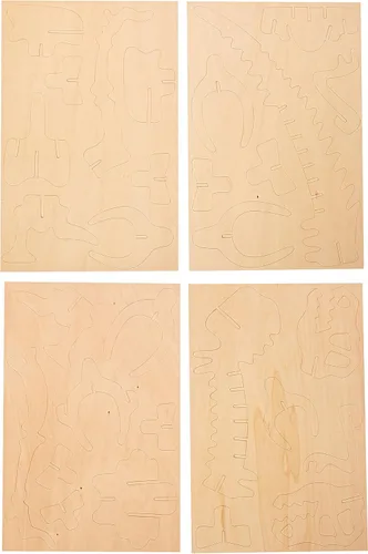 Vista 2 de Puzzled Rompecabezas 3D Big Tyrannosaurus Wood Craft Kit de modelo de construcción educativo DIY juguete de dinosaurio de madera para ensamblar