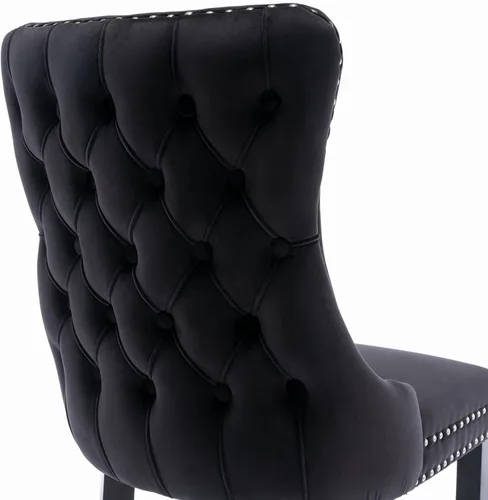 Vista 10 de Wing-Back Dining Chairs Set of 2 with Backstitching Nailhead Trim and Solid Wood Legs, American Design Upholstered Chair for Dining Room Table &