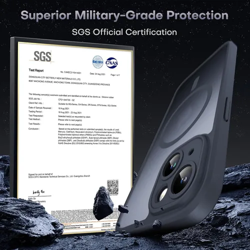 Vista 1046 de TOCOL Funda para iPhone 11, compatible con Magsafe, protección completa de cámara, imanes integrados, protección contra caídas, funda translúcida