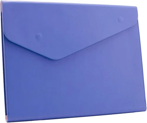 Vista 12 de Enyuwlcm Carpeta de archivos A4 de cuero PU Portafolio impermeable con cierre magnético invisible, color negro