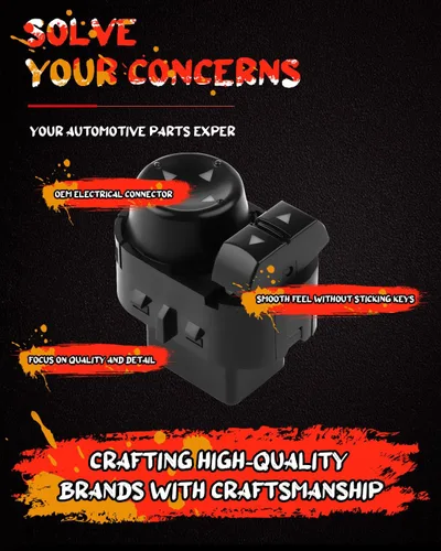 Vista 2 de Interruptor de espejo eléctrico de repuesto para Chevy Silverado 1500 2007-2014 Chevy Silverado 2500 HD 2007-2013 GMC Sierra 1500 2007-2014 GMC