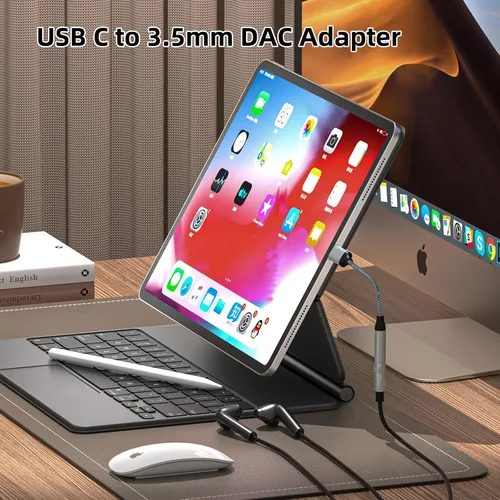 Vista 4 de TIPSEAN Adaptador USB C a 3.5mm Jack de Auriculares (Paquete de 2), Cable Dongle de Audio Aux USB-C para iPhone 17 Pro Max/17 Pro, 16/15 Pro Max