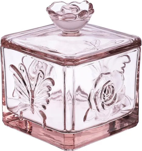 Gaolinci Phalaenopsis - Tarro de cristal en relieve, frasco de alimentos con tapa