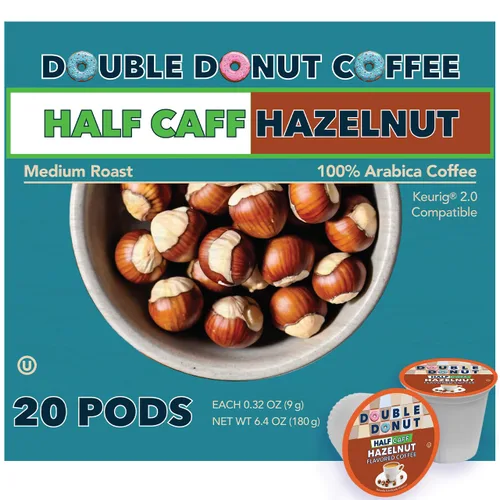 Vista 54 de Double Donut Coffee Cápsulas de café de arándanos, cápsulas de café con sabor a arándanos de una sola porción, café tostado medio para cafeteras