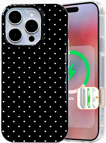 Vista 15 de I-MGAE-IN-AR Funda compacta para iPhone 16, diseño colorido de flores iridiscentes, control de cámara, protección de grado militar a prueba