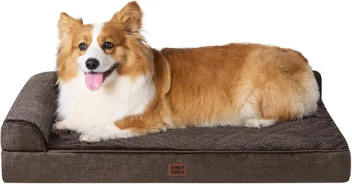 Vista 23 de EHEYCIGA Cama ortopédica para perros de tamaño mediano, cama de espuma viscoelástica para perros con funda extraíble lavable, sofá impermeable