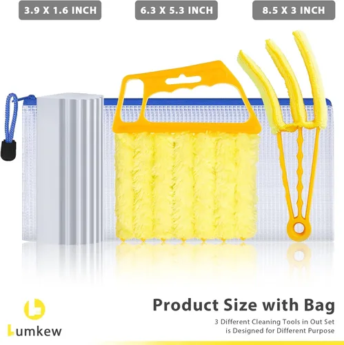 Vista 8 de Limpiador de persianas para persianas, limpiador de múltiples ventiladores de techo, mini cepillo de polvo de limpieza para el hogar