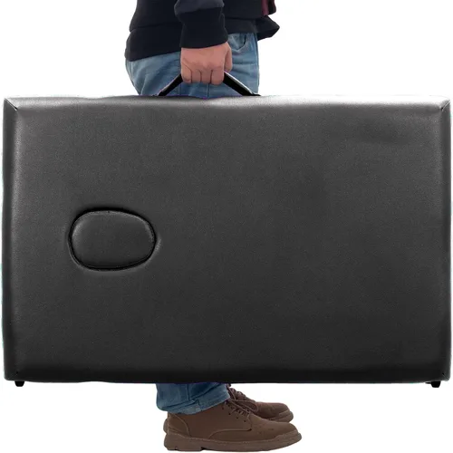 Vista 3 de Artechworks Mesa de masaje, cama de masaje portátil para pestañas, patas de madera, mesa de spa para belleza, tatuaje, sin bolsa