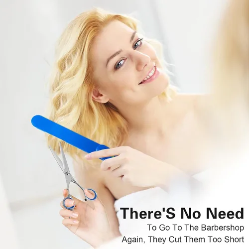 Vista 3 de Tijeras de corte de cabello, kit de corte de cabello para mujeres, herramientas de corte de cabello para el hogar, cortador de flequillo, capas