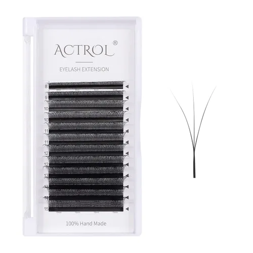 Vista 26 de YY - Extensiones de pestañas negras rizadas C 0.002 in, 0.315 in, extensión de volumen de pestañas, abanicos fáciles, 4D en forma de Y, pestañas