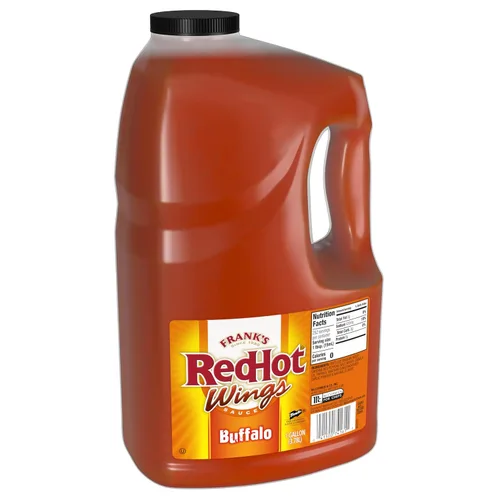 Vista 2 de Frank's RedHot Salsa Original de Alitas de Búfalo, 1 galón (Paquete de 4) Cuatro Contenedores a Granel de un Galón de Salsa Picante de Búfalo