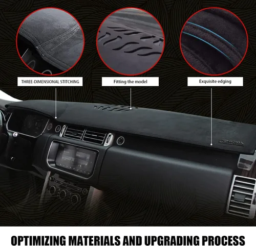 Vista 4 de Tapete de cubierta para tablero de salpicadero compatible con SsangYong Korando 2011 2012 2013 con volante a la izquierda