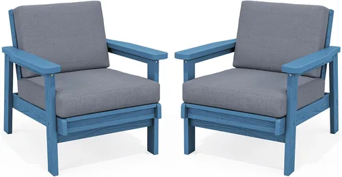 Vista 28 de SERWALL Sofá biplaza para patio al aire libre de HDPE, para todo tipo de clima, muebles de exterior de HDPE, marco negro y cojín gris