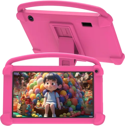 Vista 8 de YQSAVIOR Tabletas para niños, Tablet Android 12 para niños, 4 GB RAM 32 GB ROM, Tablet para niños pequeños de 7 pulgadas con pantalla IPS, control