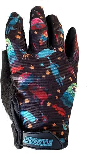 Vista 2 de ZippyRooz Guantes de bicicleta largos para niños pequeños y pequeños