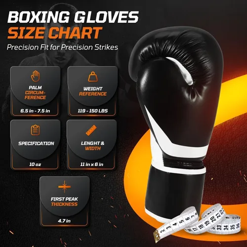 Vista 7 de Flexzion Guantes de entrenamiento de boxeo para boxeo, Muay Thai, Kickboxing, bolsa pesada, guantes de boxeo, muñequera, combate de contacto