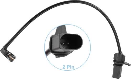 Vista 4 de ACROPIX Sensor indicador de desgaste de pastillas de freno delantero apto para Audi A4 - Paquete de 2 negro