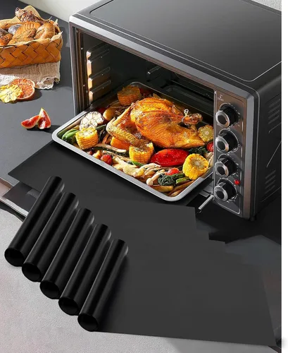 Vista 11 de Buself Revestimientos Grandes Enrollables para Horno – 17" x 75" Antiadherentes, Tapetes Reutilizables de Servicio Pesado para la Base del Horno